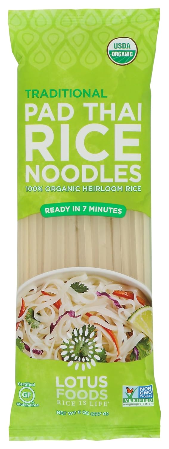 Lotus Foods, Noodles Pad Thai White Rice Organic, 8 Ounce