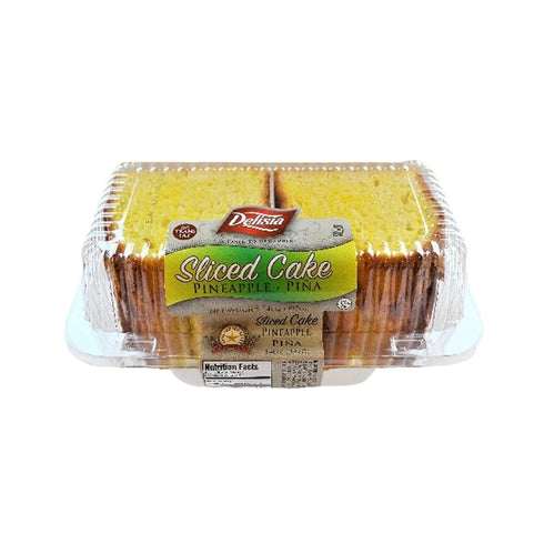 Delisia Cake Sliced Pineapple - Breakfast Pre-Sliced Cakes Box - Naturally and Freshly