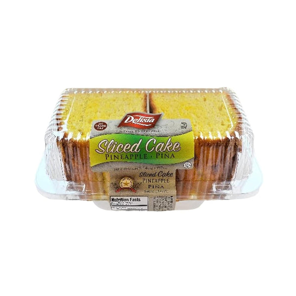 Delisia Cake Sliced Pineapple - Breakfast Pre-Sliced Cakes Box - Naturally and Freshly