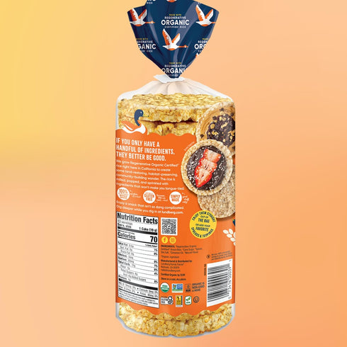 9.5 Oz Lundberg Organic Whole Grain Rice Cakes Cinnamon Toast