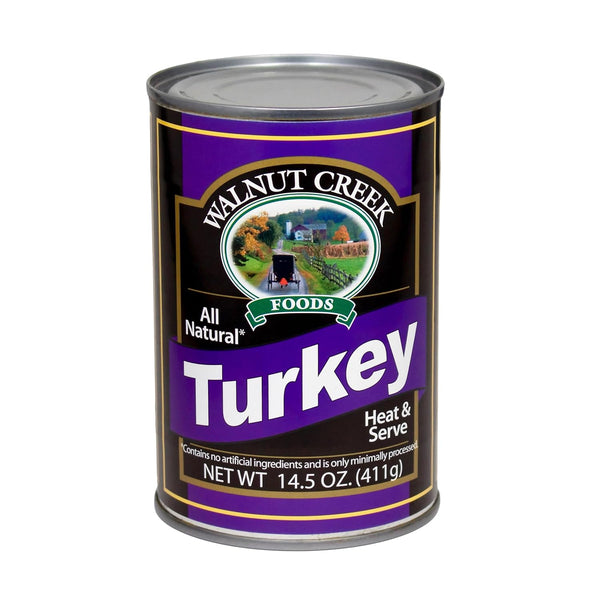 AmishTastes Walnut Creek Canned Boneless Turkey Pieces, All Natural, Heat & Serve, 14.5