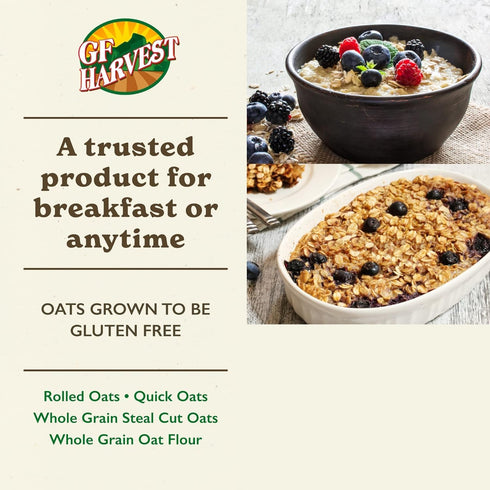 40 GF Harvest Gluten Free Organic Oat Groats, Ounce Bag