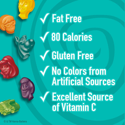 10 8 oz (Pack 8) Scooby-Doo Fruit Flavored Snacks, Gluten Free, Kids Snacks, Ct