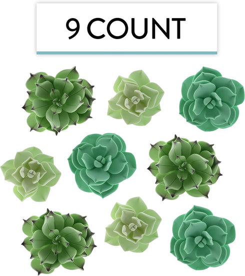 Set 3 9 Count Global Sugar Art Succulents Sugar Cake Flower, Sizes, by Chef Alan Tetreault