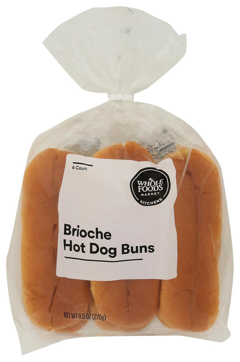 WHOLE FOODS MARKET KITCHENS Brioche Hot Dog Buns, 9.52 OZ