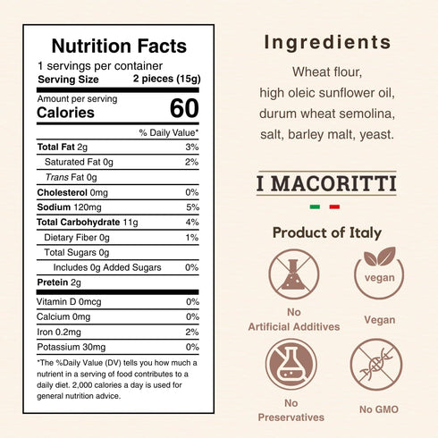 0.49 oz, Pack 25 I Macoritti MAXI Breadsticks | Dip & Bread Sticks Snacks - Authentic Italian bread Snack, Grab-and-Go