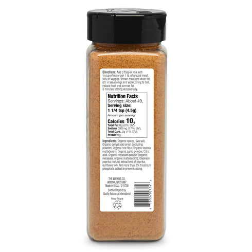 Watkins Organic Taco Seasoning, 7.7 oz, 1-Pack