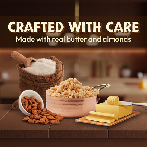 10 OZ Snackathon Toffee Bits, Coarse Grind, Bulk Resealable Bag, Sweet & Crunchy Butter Toffee Pieces for Ice Cream