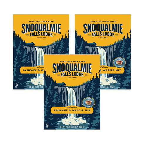 Snoqualmie Falls Lodge Old Fashioned Pancake & Waffle Mix, 24 OZ (Pack