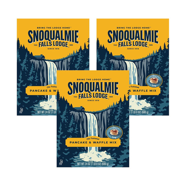 Snoqualmie Falls Lodge Old Fashioned Pancake & Waffle Mix, 24 OZ (Pack