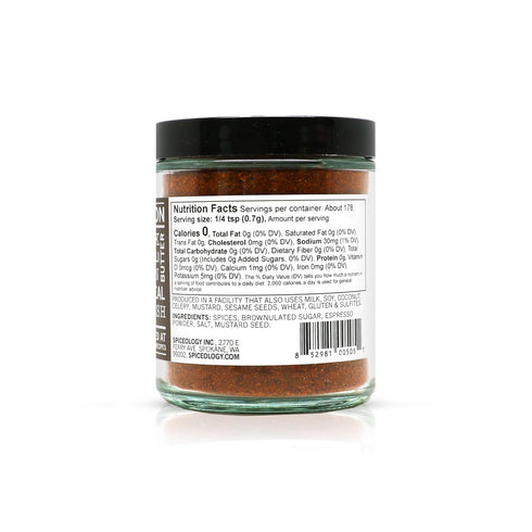 Spiceology - Cowboy Crust Espresso Chile Spice Blend - BBQ Rubs, Spices and Seasonings - Use On: Steak, Beef, Elk Pork, Chili, Venison, Nuts, Veal, or Fish - 4.4 oz