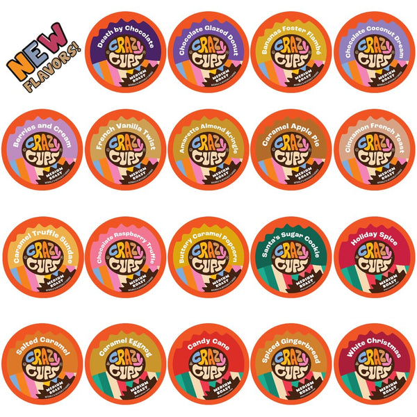 Crazy Cups Flavored Coffee in Single Serve Coffee Pods - Flavor Coffee