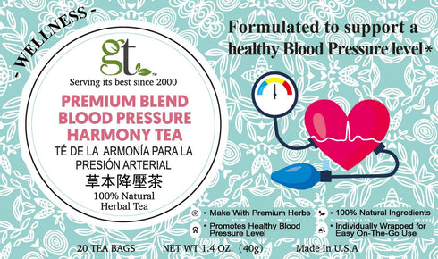 GT High Blood Pressure Tea Premium Blend, 1.4 Ounce Box (20 Tea Bags)