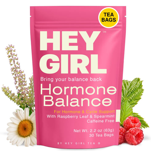 Hormone Balance for Women Tea with Spearmint, Red Raspberry Leaf, Chamomile, Ginger,