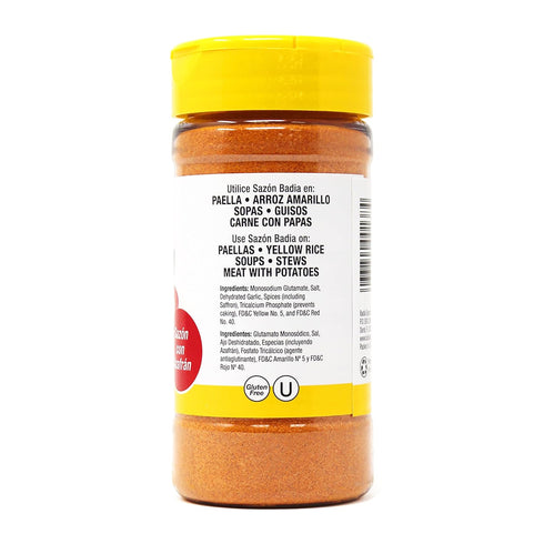 7 oz Badia Sazon with Azafran (Saffron) Savory, Earthy & Slightly Floral Latin Seasoning Infused with Real Saffron
