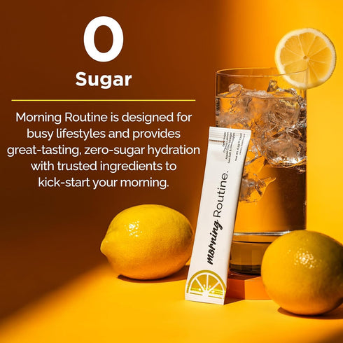 Packets 3rd-Party Mix,10 ROUTINE Morning Daily Hydration | Electrolyte Powder with Lemon, Apple Cider Vinegar & Sea