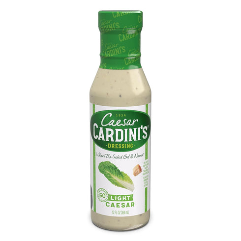 Cardini's Light Caesar Dressing, 12 fl. oz., Made with Parmesan Cheese, Vinegars,