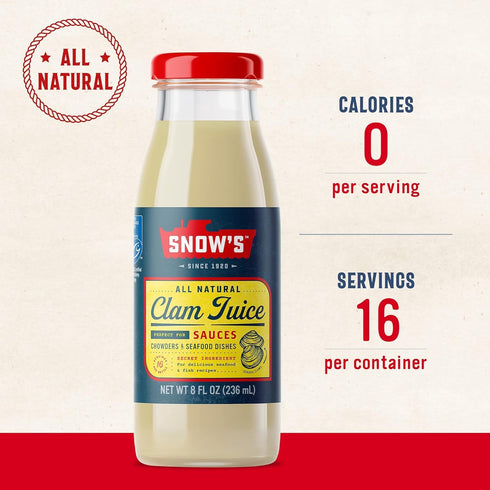1 1 Snow's Clam Essentials Bundle - Bottle Juice and Can Chopped Clams for Chowders, Soups, and Stews
