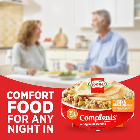 10 oz. (6 Pack) HORMEL COMPLEATS Turkey & Dressing Microwave Tray