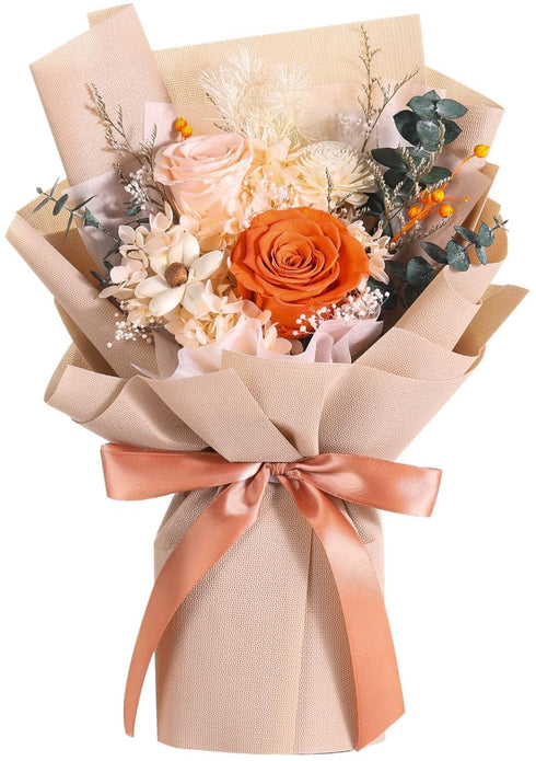 Jtoder Forever Flowers for Delivery, Preserved Flower Bouquets, Long Lasting Pink Roses,