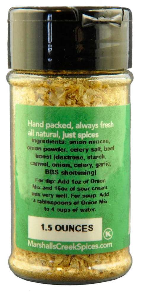 Mini Onion Mix for Soup & Dip - No Salt - Marshalls Creek Spices (Gourmet Seasoning)