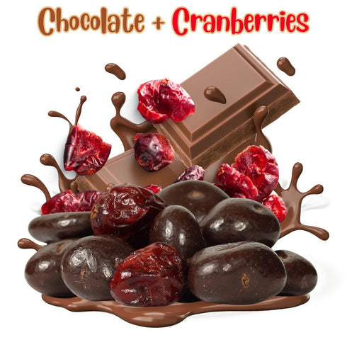 5 lbs Dark Chocolate Covered Cranberries by Its Delish, Bulk Bag | Gourmet Dark Chocolate Cranberry, Healthy Snacks Dry