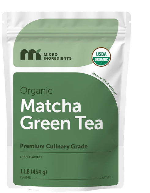 Micro Ingredients Organic Matcha Green Tea Powder, First Harvest, Culinary Grade from