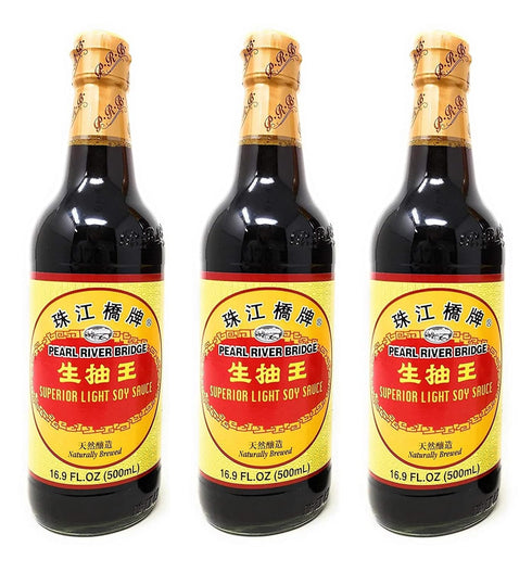 Pearl River Bridge Golden Label Superior Light Soy Sauce, Plastic Bottles, 16.9