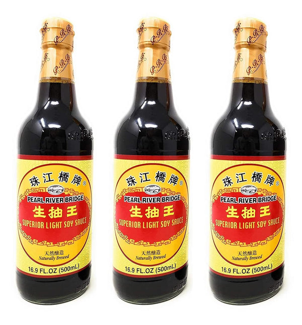 Pearl River Bridge Golden Label Superior Light Soy Sauce, Plastic Bottles, 16.9