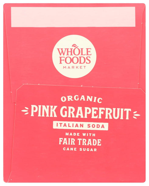 11.2 Oz, 4 Pack Whole Foods Market Organic Pink Grapefruit Italian Soda, Fl