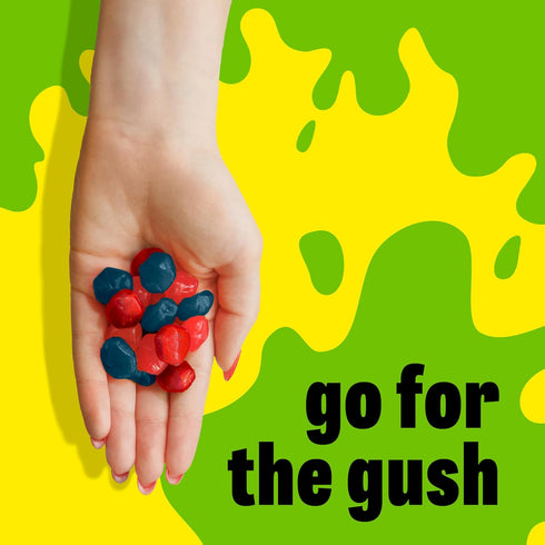 8 34 oz Gushers Fruit Flavored Snacks, Super Sour Berry Flavor, Pouches