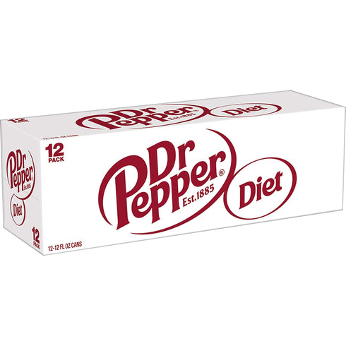 12 oz pack 12 Diet Dr Pepper Soda, fl cans