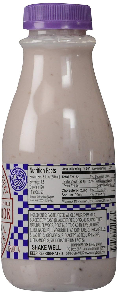 RONNY BROOK 12 RONNYBROOK FARM DAIRY Blackberry Drinkable Yogurt, FZ