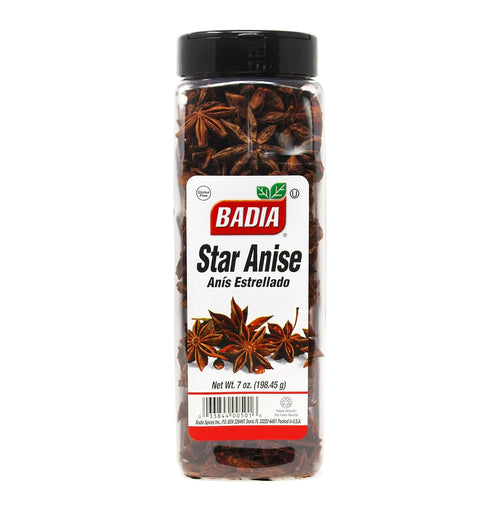 7 oz Badia Star Anise, Whole Dried Star Anise Pods for Baking, Teas & Authentic Dishes, Aromatic Spice