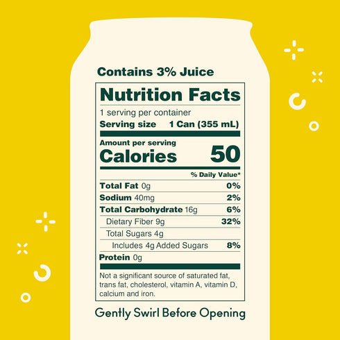 12 OLIPOP Banana Cream Prebiotic Soda, FZ