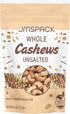 JMSPACK - Whole Cashews Unsalted, 16 Ounces (1 Lb)