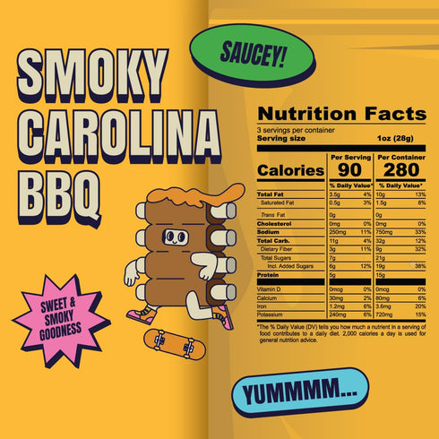 Louisville Vegan Jerky, Sweet & Smoky Carolina Mustard BBQ, Non-GMO, Gluten-Free, 3oz