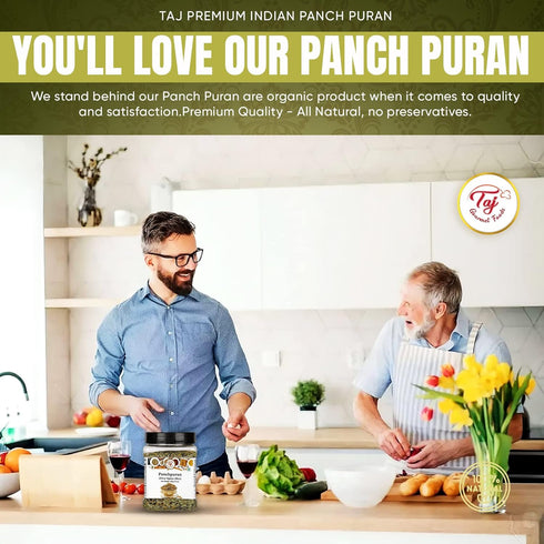 TAJ Premium Indian Panch Puran 5 Spice Blend, 3 Ounce