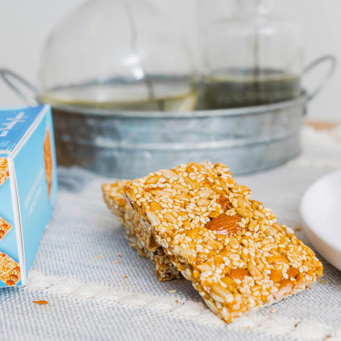 3 NY Spice Shop Nut and Seed Snack Bar - Pound Sesame Snacks Nuts & Seed Snaps Honey Candy with Almonds, Cashews