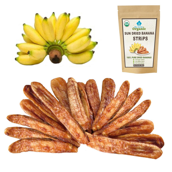 Sundried Banana Strips | Certified Organic Whole Fruit Snacks | No Added