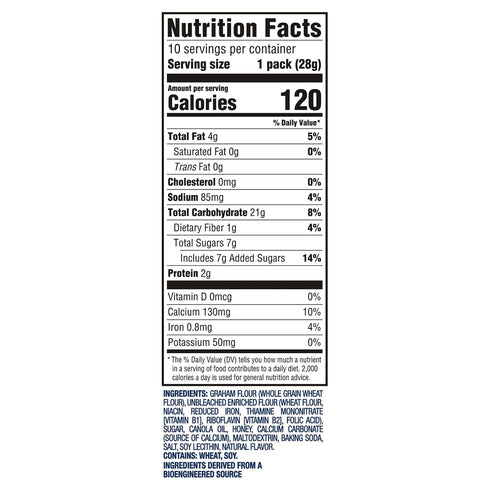 40 Packs (4 TEDDY GRAHAMS Honey Graham Snacks, Kids Snack Boxes)