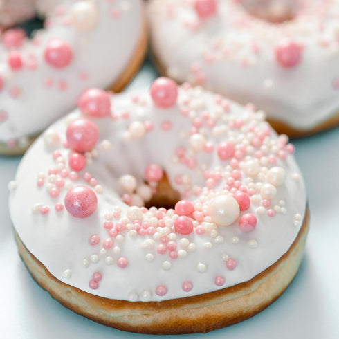 4.58 oz Edible Pearls White Sugar Sprinkles Resealable Jar, Edible Pearls For Cake Decorating, White Pearl Sprinkles
