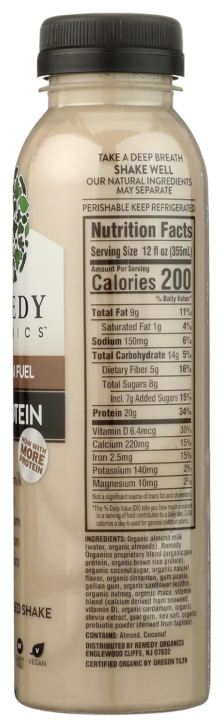 Remedy Organics Protein | Super Chai Fuel | Plant Based Protein Shakes, Ready To Drink | USDA Organic, Gluten Free