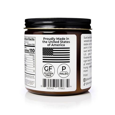 100% B1, 14 Oz Santa Cruz Paleo Beef Tallow for Skin Care & Cooking, Grass Fed and Finished, Gluten Free, Keto, Sugar