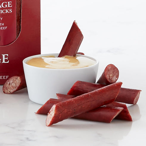 6-Pack packages Hickory Farms Beef Sticks | High-protein snack, gluten free, meat sticks for snacking, made