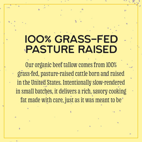 100% Mariannes Organic Beef Tallow: Grass-Fed Cooking Fat for Roasting, Frying & High-Heat Cooking, Rich Savory Flavor