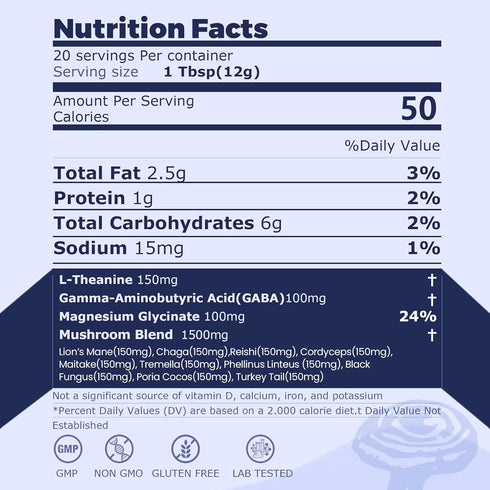 10 8.5oz Mushroom Hot Chocolate for Calm & Relax | Mushroom Blend with L-Theanine, GABA, Magnesium Glycinate, MCT