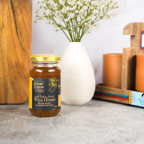 (250g) 100% Honey and Spice - South Indian WIld Honey | From the forests of South India | Raw and Pure | Single Origin