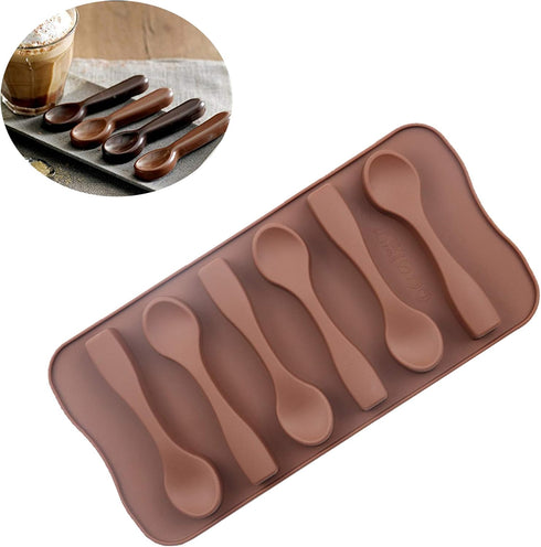 Set Chocolate Spoon Silicone Molds for Chocolate & Peppermint Candy Perfect for Cocoa Bombs and Hot Chocolate Bombs