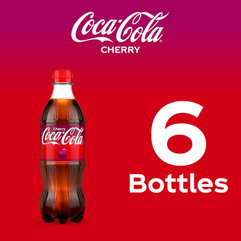 16.9 oz, 6 Pack Coca-Cola Cherry Soda Soft Drink, fl